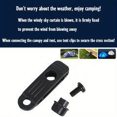 5pcs Portable Clips & 5pcs Elastic Ropes Awning Tent Clamps Canopy Lashing Buckl