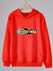 Missgu Imas Pattern Hooded Sweatshirt for Girls