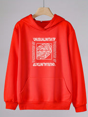 Girls Cartoon Pattern Hooded Sweatshirt For Spring & Autumn