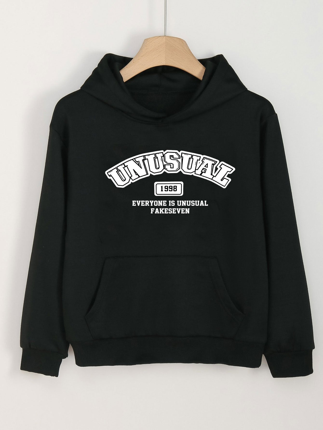 Girls Unique Pattern Hooded Sweatshirt for Outdoor Activities