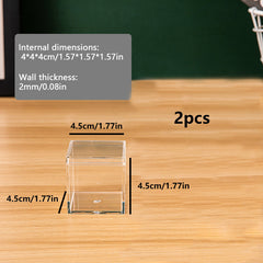 Square Plastic Storage Box with Acrylic Hand Display