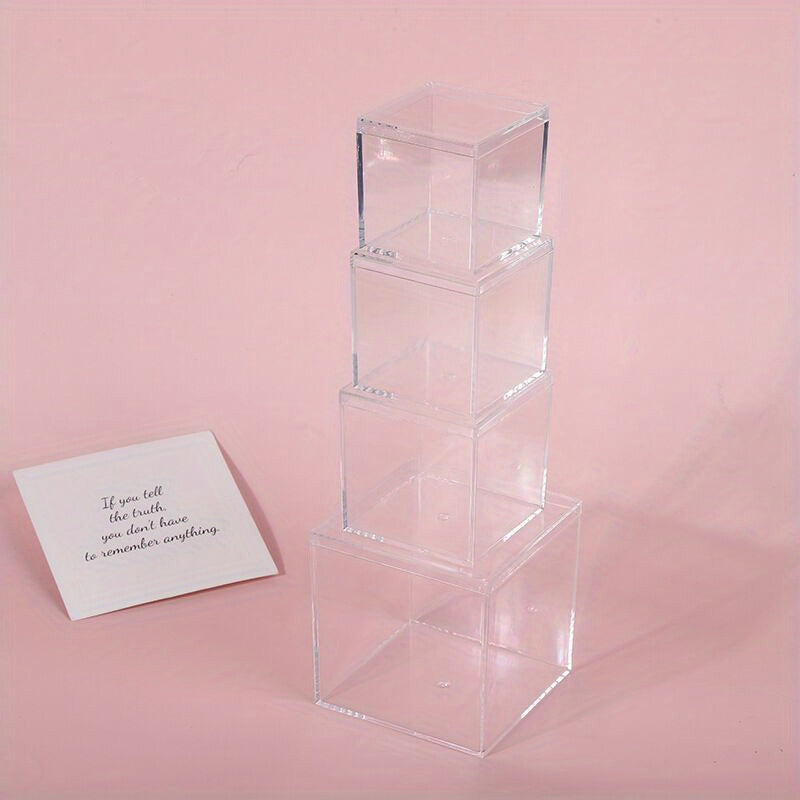 Square Plastic Storage Box with Acrylic Hand Display
