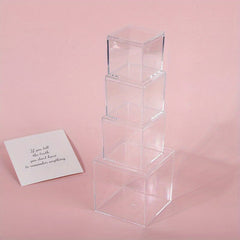 Square Plastic Storage Box with Acrylic Hand Display