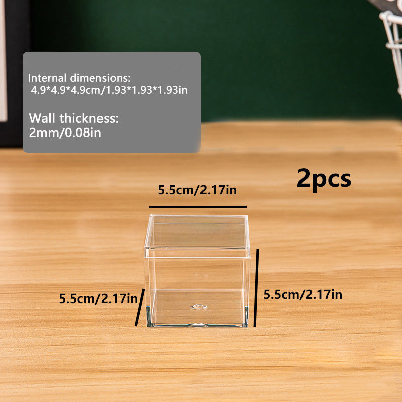 Square Plastic Storage Box with Acrylic Hand Display