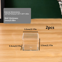 Square Plastic Storage Box with Acrylic Hand Display