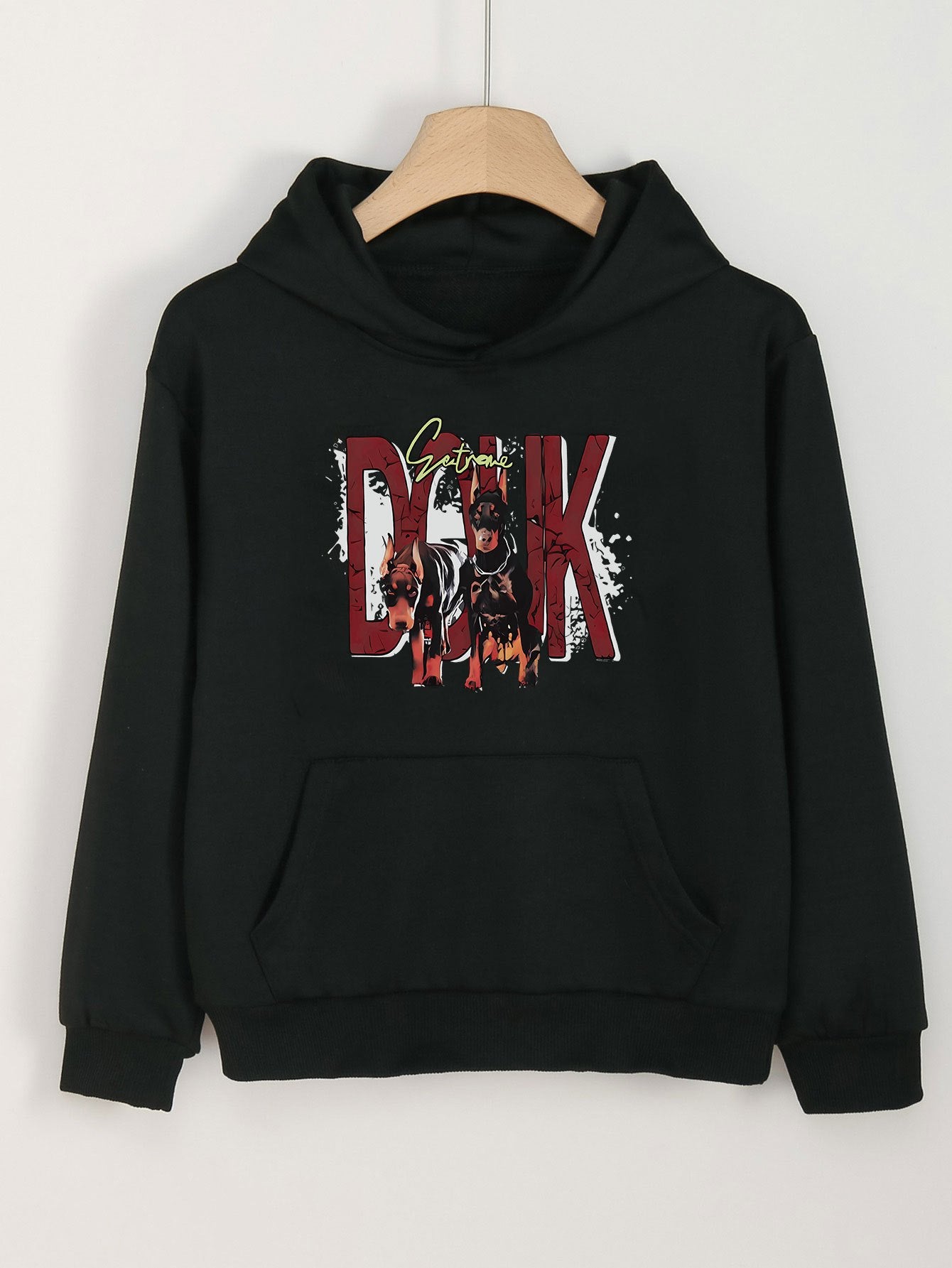 Girls' Dog Graphic Hoodie Pullover for Spring Fall Sports Gift