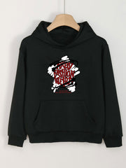 Girls Cartoon Star Pattern Hooded Sweatshirt for Spring and Autumn