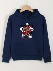 Girls Cartoon Star Pattern Hooded Sweatshirt for Spring and Autumn