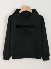 Girl Cartoon Alphabet Hoodie Sweatshirt for Outdoor Activities