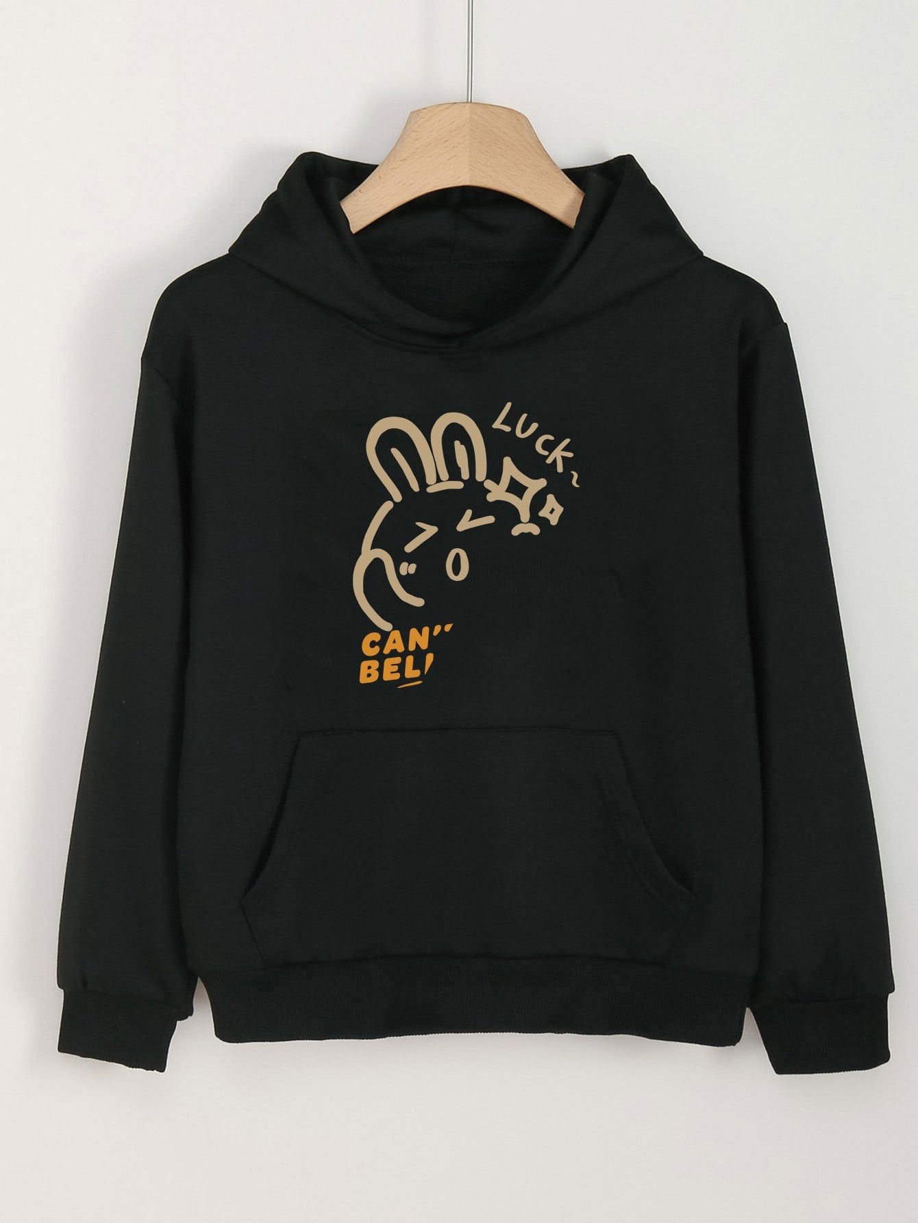 Girls Rabbit Hooded Sweatshirt for Spring and Autumn