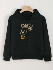 Girls Rabbit Hooded Sweatshirt for Spring and Autumn