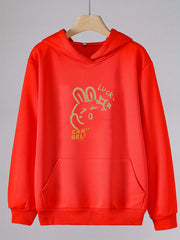 Girls Rabbit Hooded Sweatshirt for Spring and Autumn