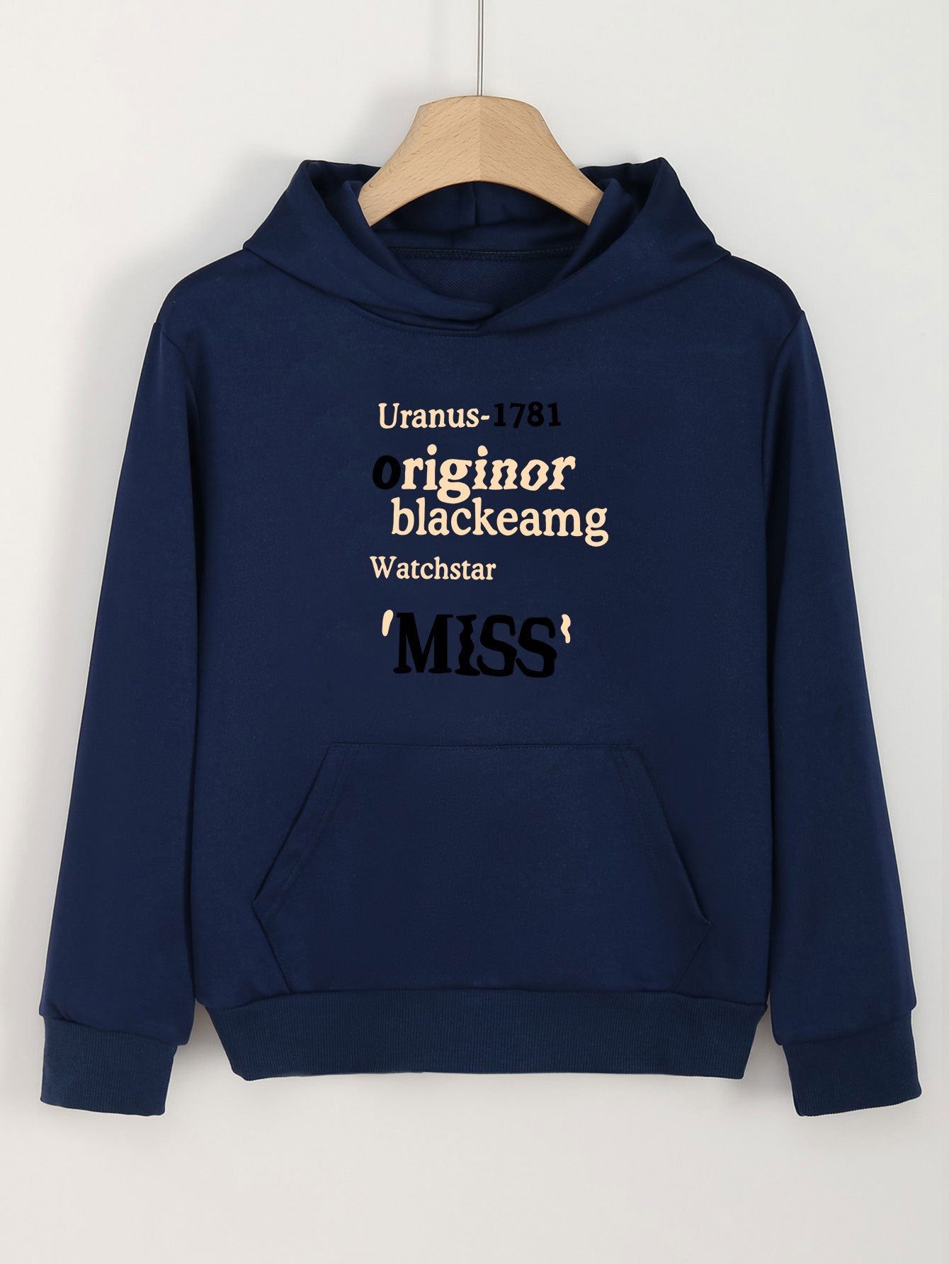 Girls Alphabet Pattern Hooded Sweatshirt for Spring and Autumn