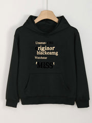 Girls Alphabet Pattern Hooded Sweatshirt for Spring and Autumn