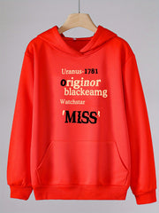 Girls Alphabet Pattern Hooded Sweatshirt for Spring and Autumn