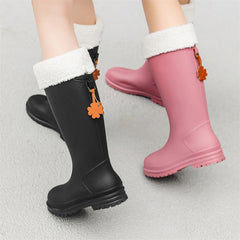 Clover Decor Solid Rain Boots Waterproof Non Slip Outdoor PVC Shoes