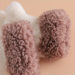 Half Finger Gloves Winter Coldproof Cartoon Gloves Outdoor Sports Gloves