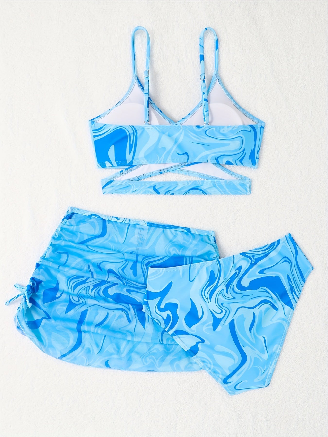 Girls Swirls Pattern Bikini Set