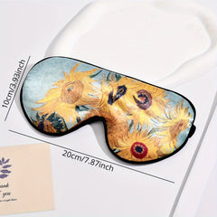 Plant Flower Printed Eye Mask Light Blocking for Yoga Travel Nap