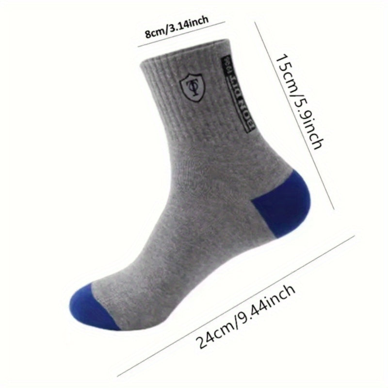 12 Pairs Sports Crew Socks Comfortable Soft Breathable Fitness Running