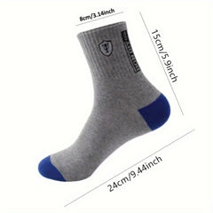 12 Pairs Sports Crew Socks Comfortable Soft Breathable Fitness Running