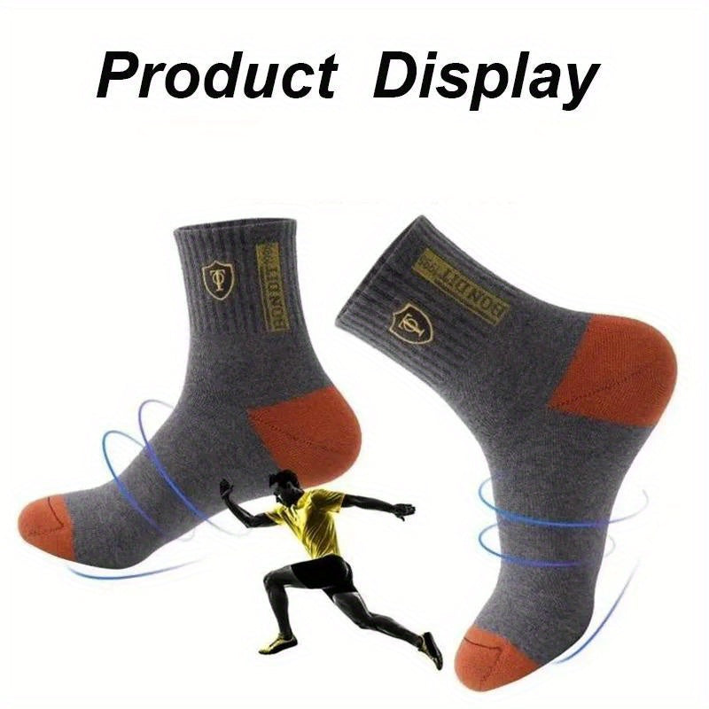 12 Pairs Sports Crew Socks Comfortable Soft Breathable Fitness Running