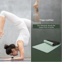 TPE Soft Yoga Mat Solid Pilates Fitness Mat With Carrying Strap