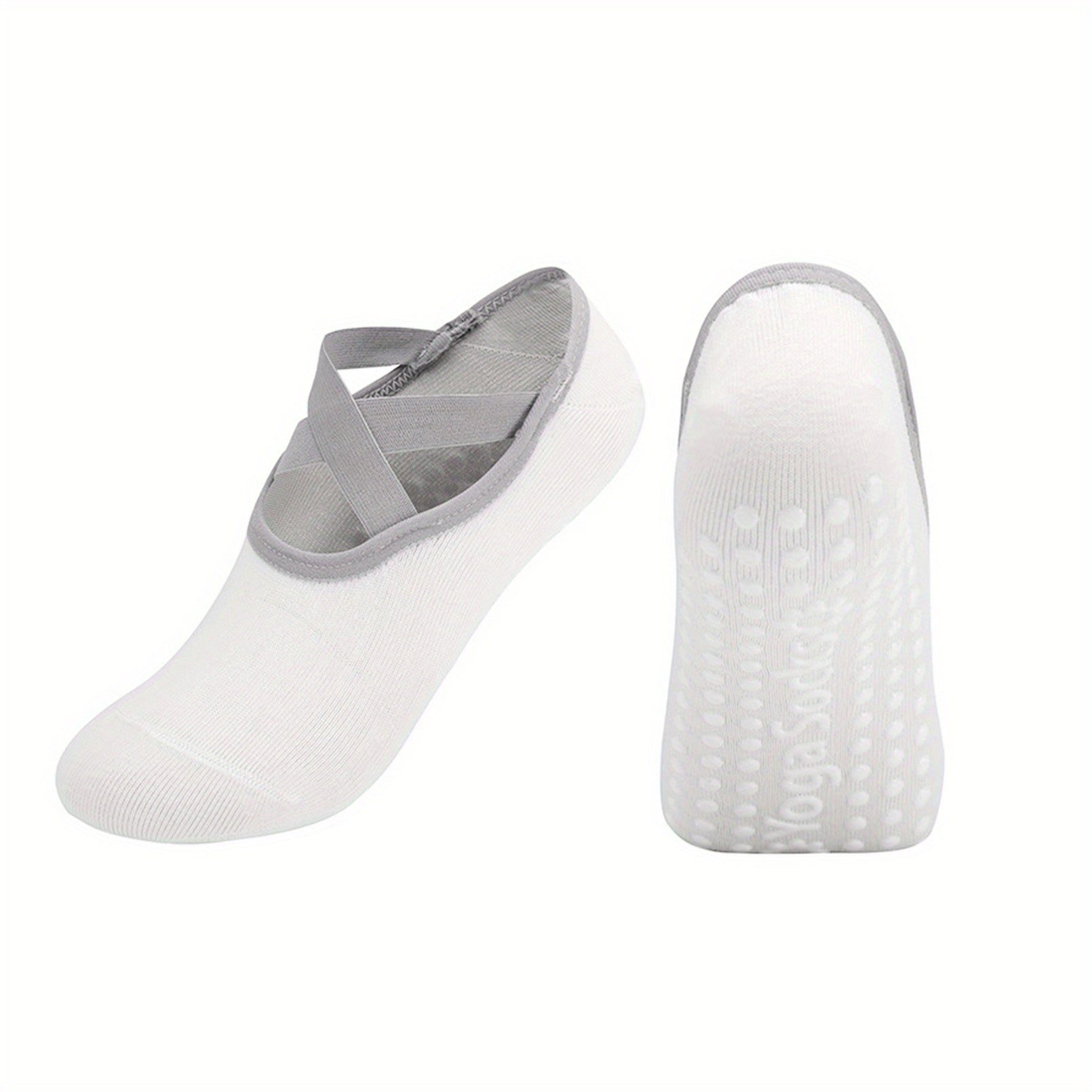 Women's Yoga Socks Non Slip Cross Strap Sports Socks With Extra Grips