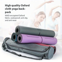 Solid Yoga Mat Storage Bag Pilates Sports Backpack Adjustable Strap