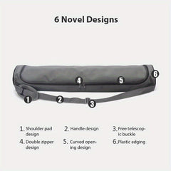 Solid Yoga Mat Storage Bag Pilates Sports Backpack Adjustable Strap