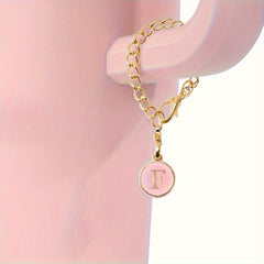 1pc ID Initial Letter Cup Handle Charm Cup Identification Decorative Pendant