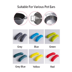 3 Pairs Silicone Handles Anti-scald Non-slip Pot Handles Clips