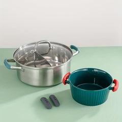 3 Pairs Silicone Handles Anti-scald Non-slip Pot Handles Clips