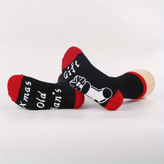Funny Christmas Crew Socks for Men and Women - 2 Pairs