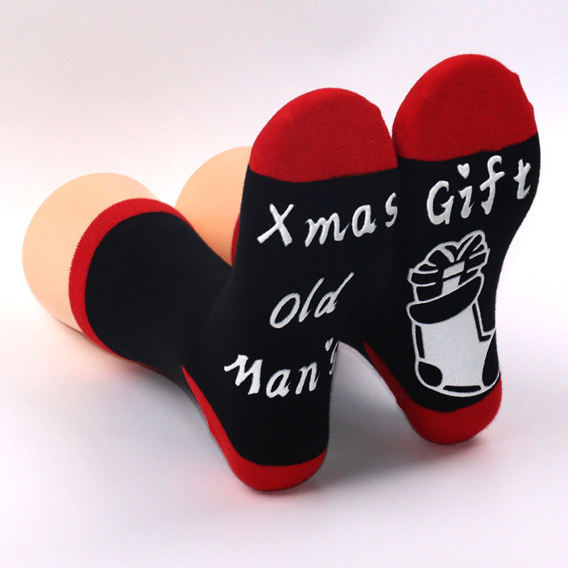 Funny Christmas Crew Socks for Men and Women - 2 Pairs