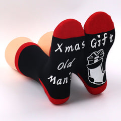 Funny Christmas Crew Socks for Men and Women - 2 Pairs