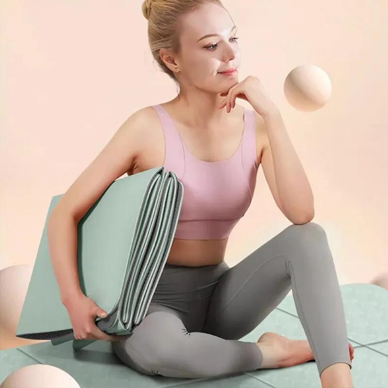 Foldable Yoga Mat Soft Non-slip Fitness Mat for Travel Exercise