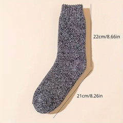 5 Pairs Winter Thermal Socks For Men US 7-13 Thick Socks For Boots