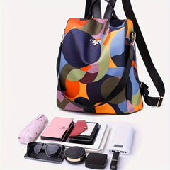 Anti Theft Large Capacity Backpack Oxford Cloth Waterproof Lightweight