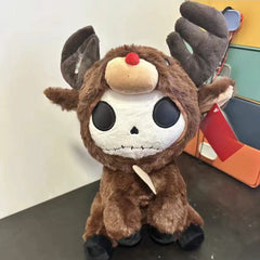 Christmas Elk Plush Toy Halloween Skull Doll Elk Stuffed Doll Birthday Gift