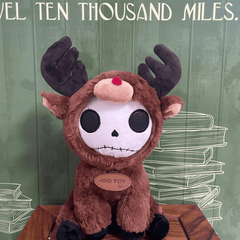 Christmas Elk Plush Toy Halloween Skull Doll Elk Stuffed Doll Birthday Gift