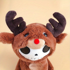 Christmas Elk Plush Toy Halloween Skull Doll Elk Stuffed Doll Birthday Gift