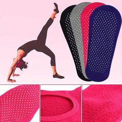 4 Pairs Non slip Yoga Socks With Silicone Dots Bottom