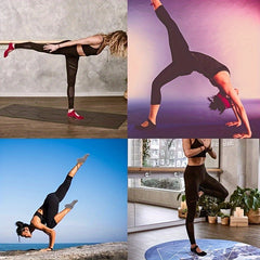 4 Pairs Non slip Yoga Socks With Silicone Dots Bottom