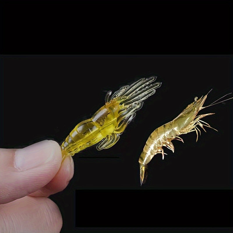 4pcs Luminous Soft Shrimp Bait With Hook - Realistic Bionic Fishing Lure