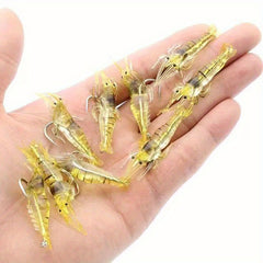 4pcs Luminous Soft Shrimp Bait With Hook - Realistic Bionic Fishing Lure