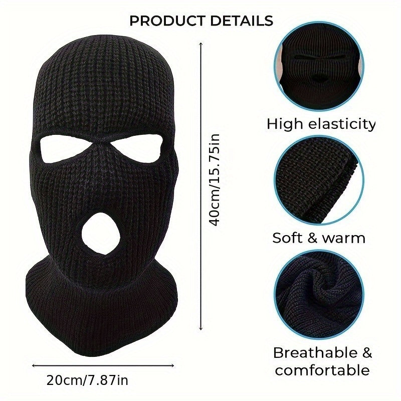 Winter Balaclava Skiing Face Mask Knitted Hat Coldproof Warm Winter Hat