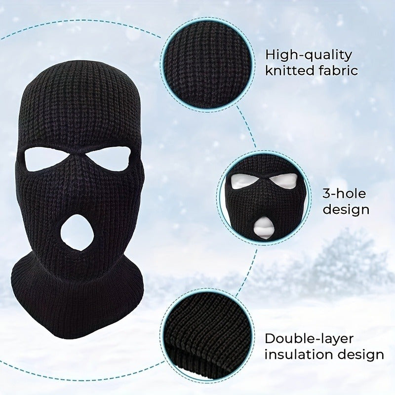 Winter Balaclava Skiing Face Mask Knitted Hat Coldproof Warm Winter Hat