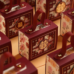 5pcs Chinese Candy Box Wedding Year Gift Advanced Packaging Folding Required