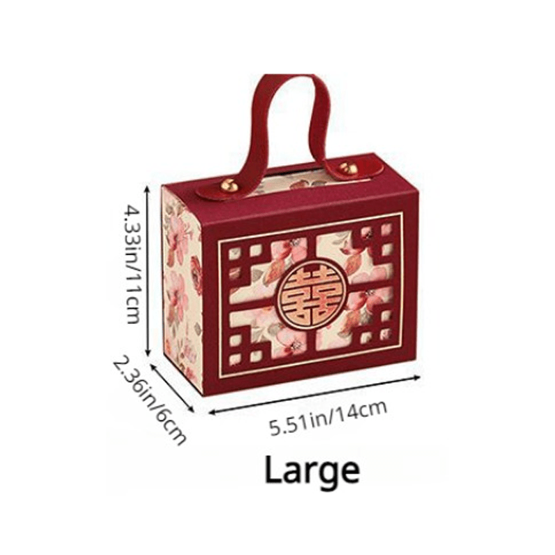 5pcs Chinese Candy Box Wedding Year Gift Advanced Packaging Folding Required